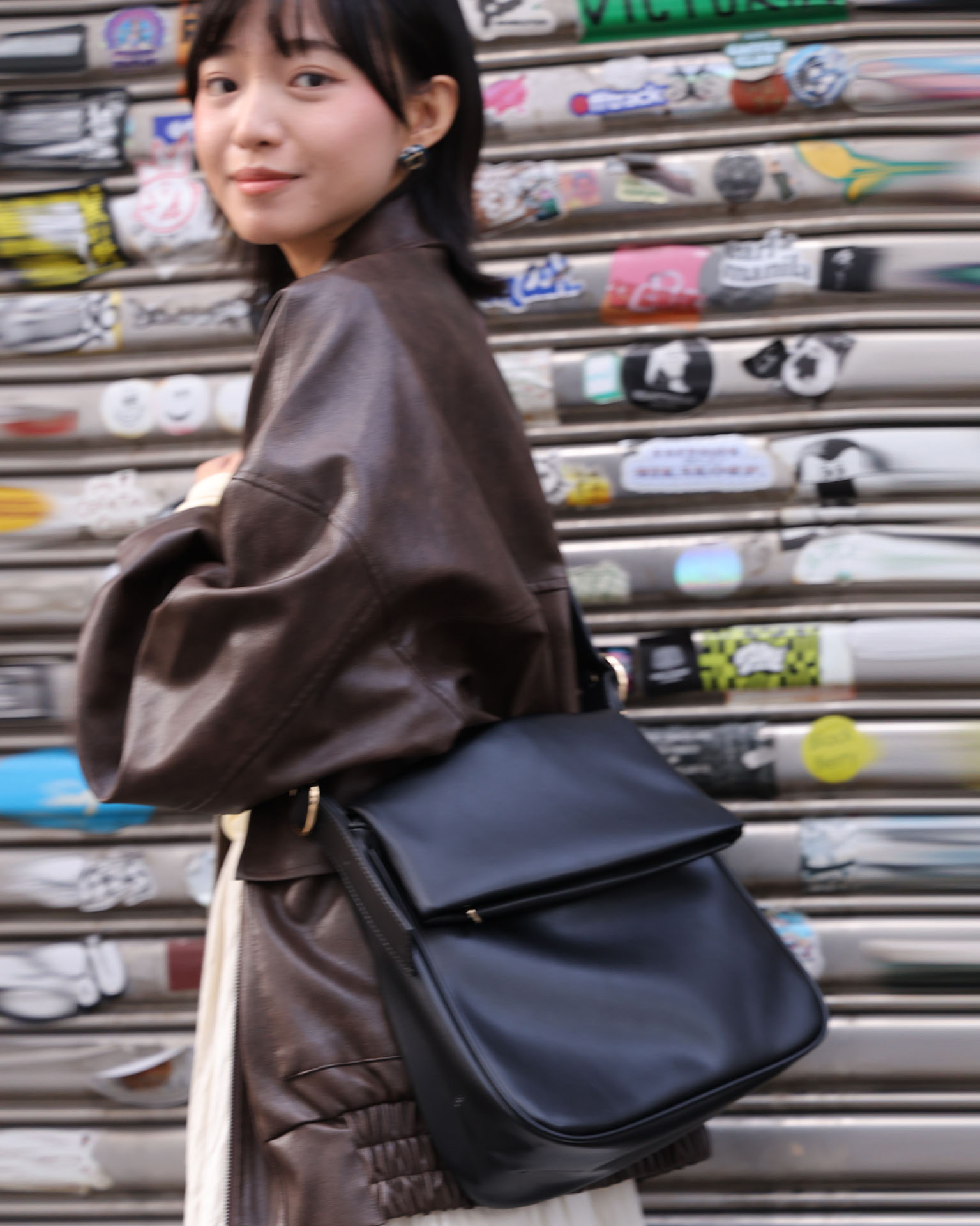 Sally 平板長短帶兩用袋 平板袋, 斜揹, 側揹, 上肩袋 黑色